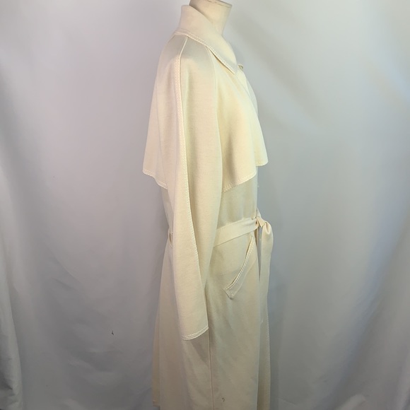 Rodier VTG cream knit long with belt jacket - Picture 7 of 11